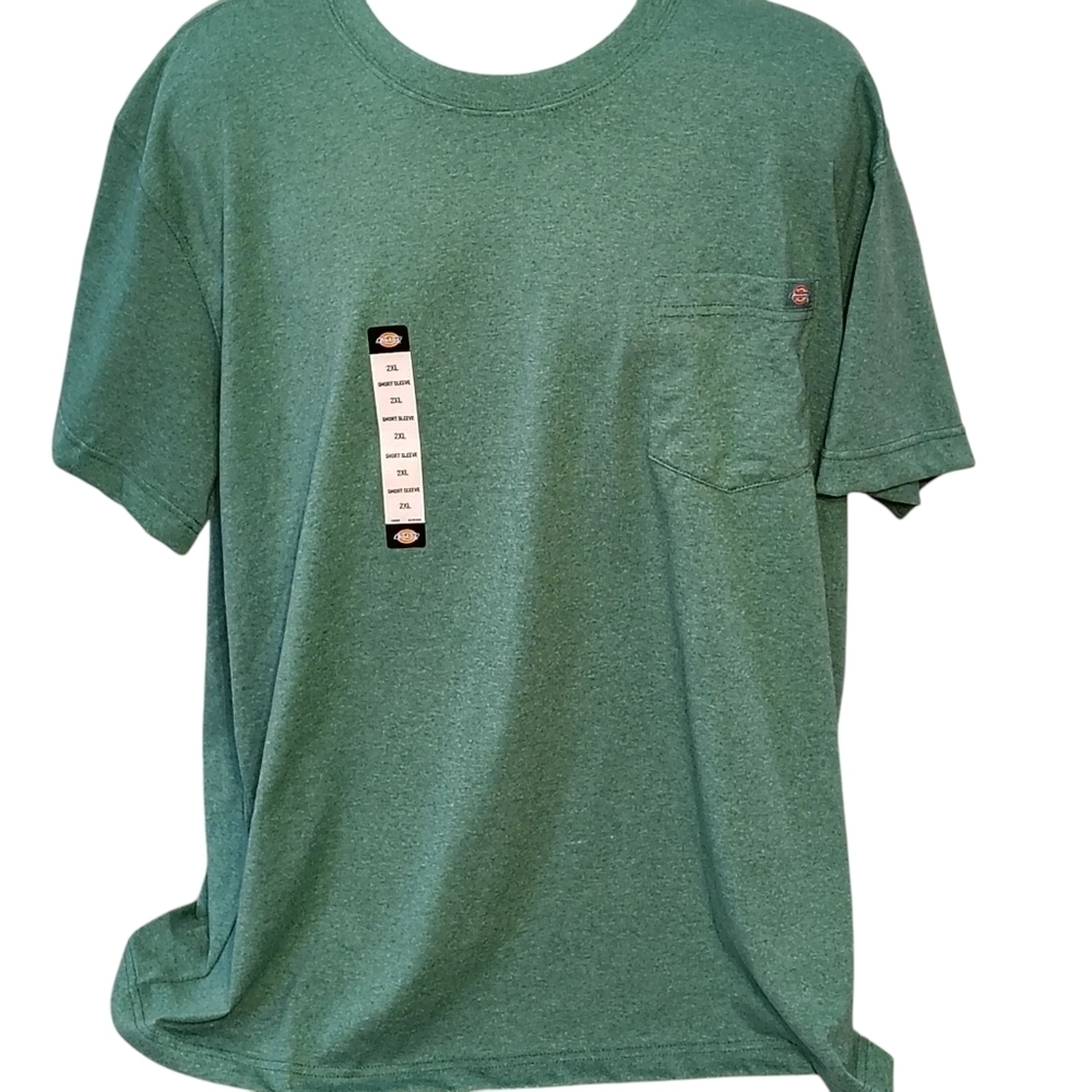 Dickies Men 2XL Green Heavyweight Tee One Pocket